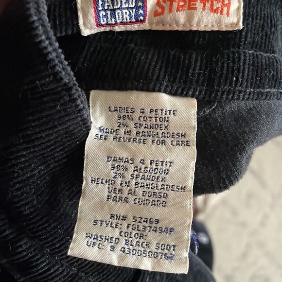 Faded Glory stretch corduroy pants size 1 - Picture 7 of 8
